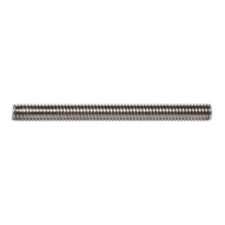 MIDWEST FASTENER Fully Threaded Rod, 1/4"-20, Grade 2, Zinc Plated Finish, 8 PK 76942